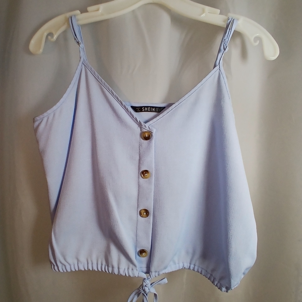 (#507) Shein Baby Blue Spaghetti Strap Tank Top Size Small